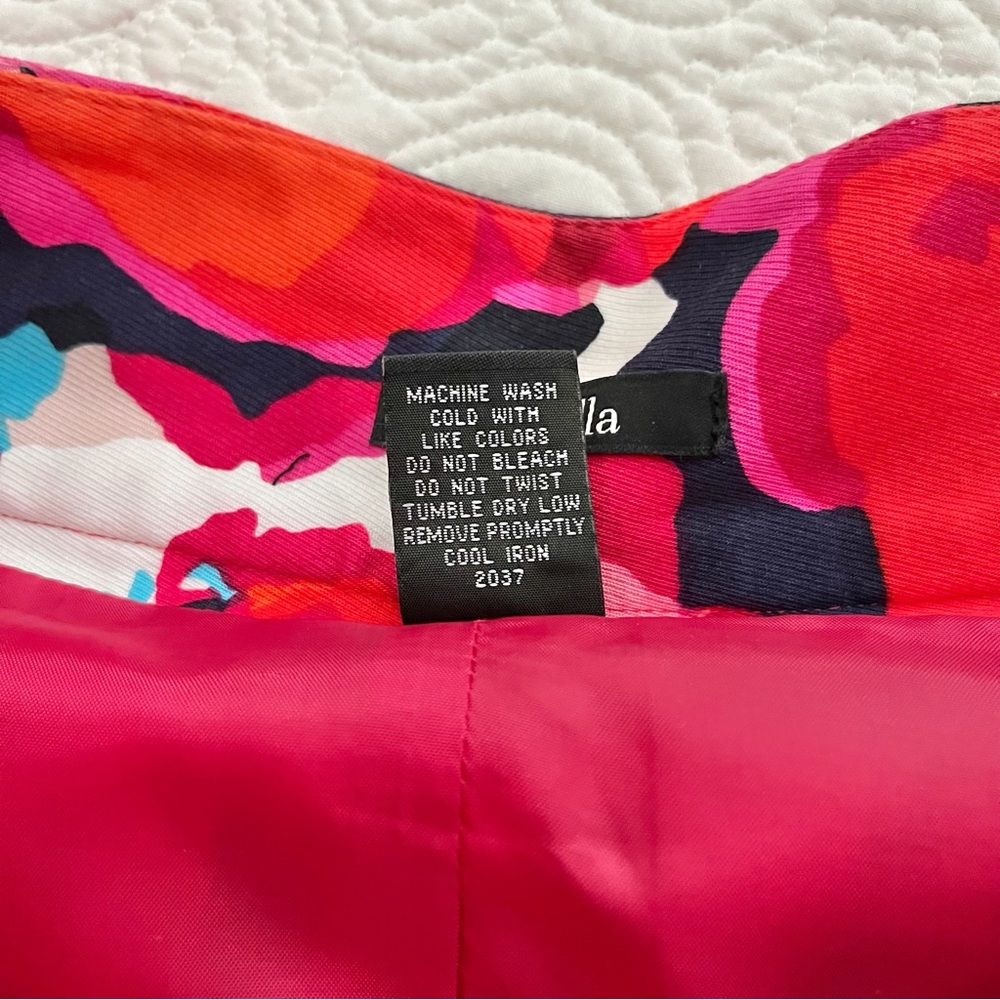 Rafaella Skirt Size 10 Midi Straight Colorful Floral and Belle Amie Shirt PM - Picture 14 of 16